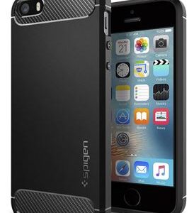 Spigen Rugged Armor, black - iPhone SE 2016/5s/5