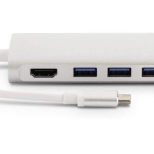 LMP USB-C mini dock silver with power delivery