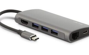 LMP USB-C mini dock space grey with power delivery
