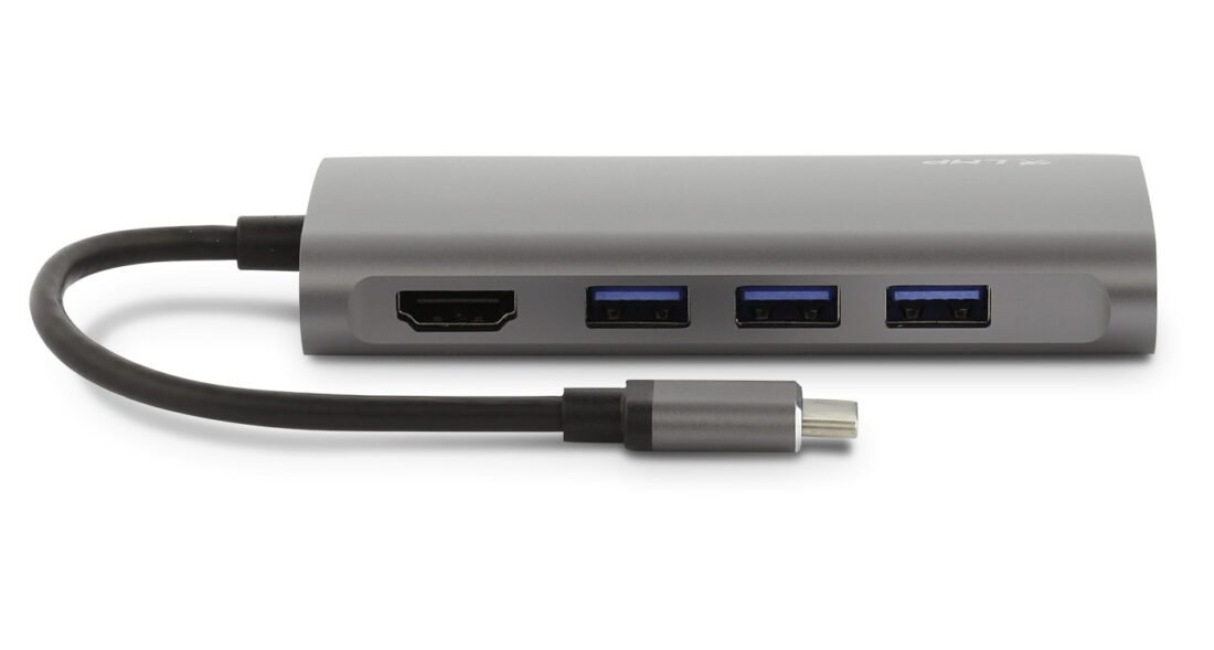 LMP USB-C mini dock space grey with power delivery