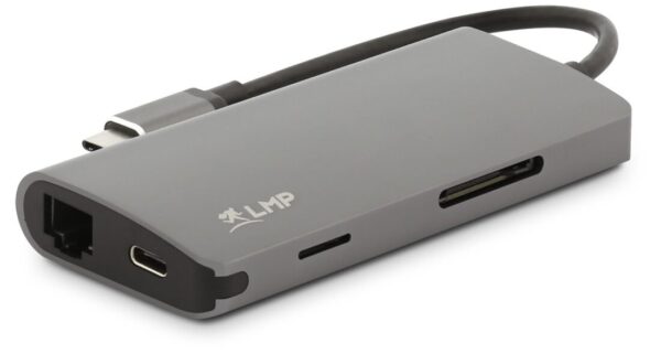 LMP USB-C mini dock space grey with power delivery