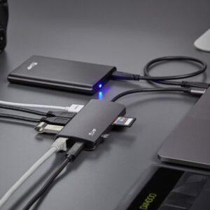 LMP USB-C mini dock space grey with power delivery