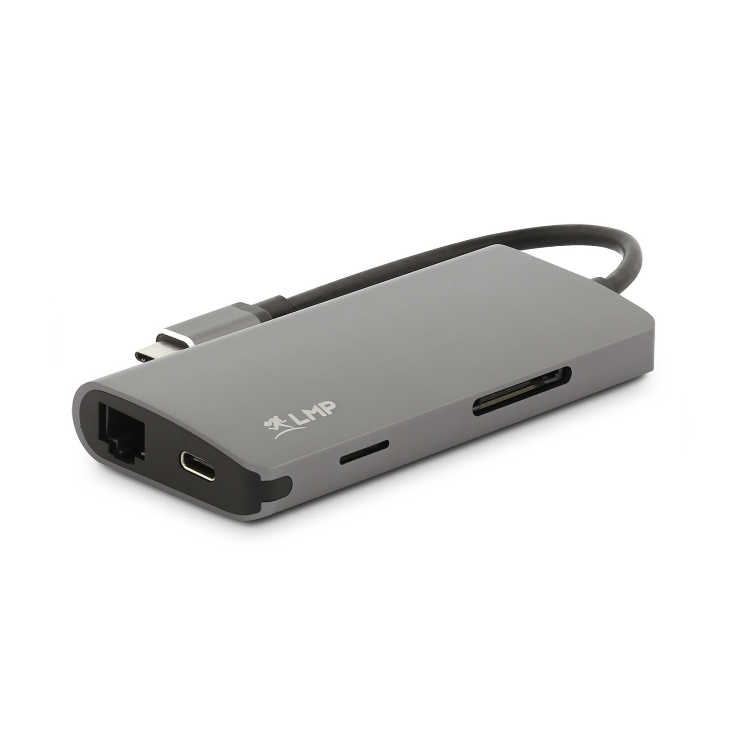 LMP USB-C mini dock space grey with power delivery