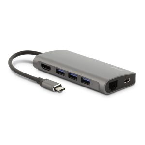 LMP USB-C mini dock space grey with power delivery