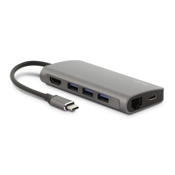 LMP USB-C mini dock space grey with power delivery