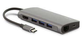LMP USB-C mini dock space grey with power delivery