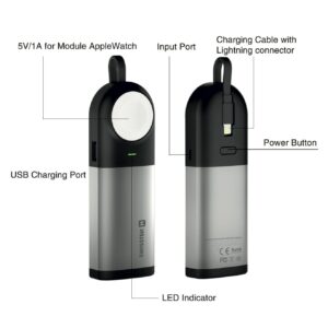 Swissten 2in1 Apple Watch MFI Power Bank 6700 mAh