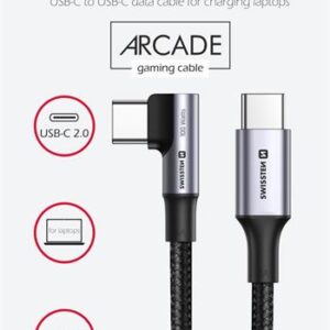 Swissten Datenkabel USB-C/USB-C 5A (100w) für Laptops 2 m Schwarz