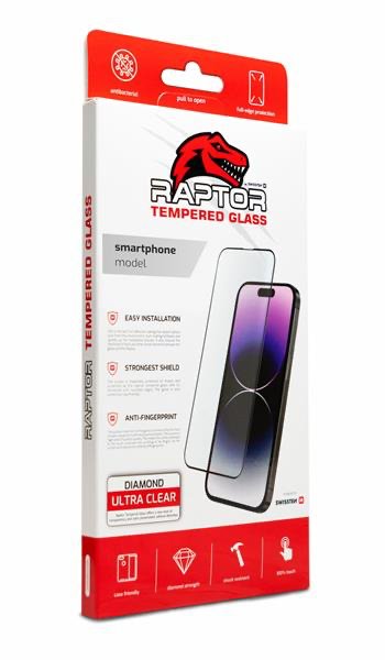 Swissten Raptor Diamond Ultra Clear 3D tempered glass for Apple iPhone 17e/16e Black