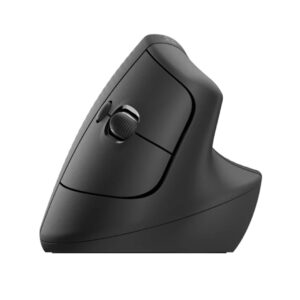 Logitech Lift, vertikální myš, bezdrátová, optická, 4000dpi, 6 tlačítek, Bluetooth, přijímač USB, šedá