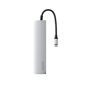 Epico 6-in-1 aluminium hub 8K USB-C - Silver