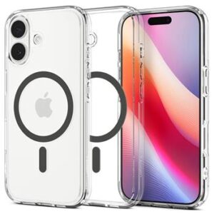 Spigen Ultra Hybrid MagSafe, clear graphite - iPhone 17