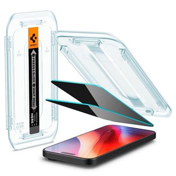 Spigen Glass tR EZ Fit (Privacy) 2 Pack, transparency - iPhone 17/16 Pro/17Pro