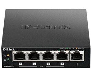 D-Link DGS-1005P 5-Port Desktop Gigabit PoE+ Switch