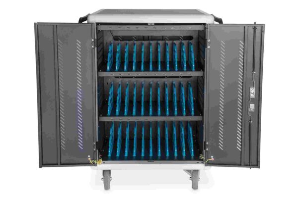 DIGITUS Mobilní nabíjecí skříňka pro notebooky / tablety do 15,6”, synchronizace dat, UV-C Osvětlení-Sterilizace