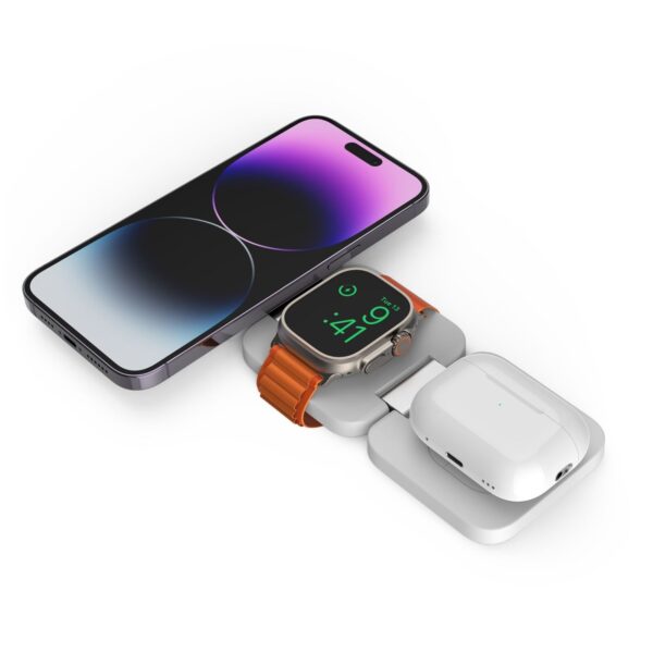 Cubenest 3in1 Magnetic Wireless charger E310 Fold White