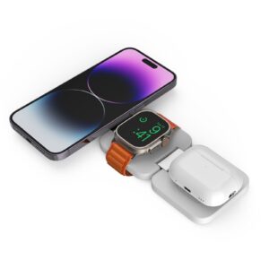 Cubenest Qi2 3in1 Magnetic Wireless charger EQ310 Fold White