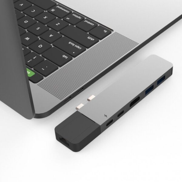 HyperDrive DUO 7-in-2 Hub for USB-C MacBook Pro Space Gray