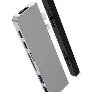HyperDrive DUO 7-in-2 Hub for USB-C MacBook Pro Silver