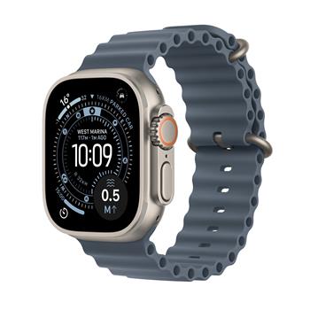 Apple Watch Ultra 3 GPS + Cellular 49mm Natural Titanium Case with Anchor Blue Ocean Band