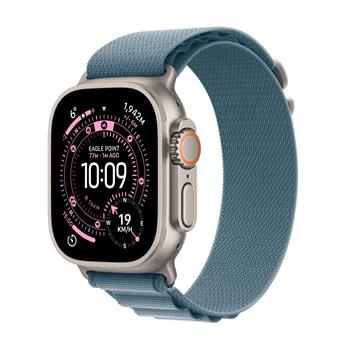 Apple Watch Ultra 3 GPS + Cellular 49mm Natural Titanium Case with Light Blue Alpine Loop - Medium