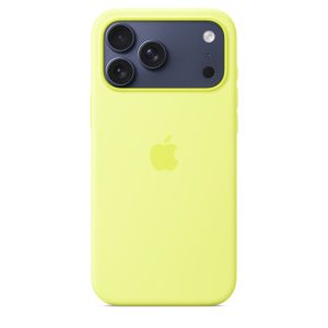 Apple iPhone 17 Pro Max Silicone Case with MagSafe – Neon Yellow
