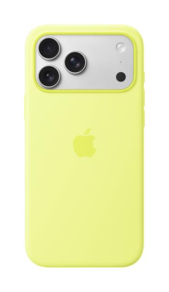 Apple iPhone 17 Pro Max Silicone Case with MagSafe – Neon Yellow