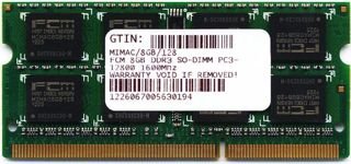 8 GB DDR3L-1600MHz SO-DIMM PC3-12800