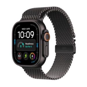 Apple Watch Ultra 4 GPS + Cellular 49mm Black Titanium Case with Black Titanium Milanese Loop - S