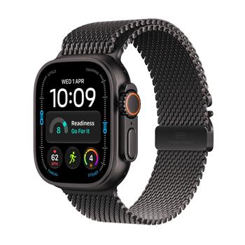 Apple Watch Ultra 4 GPS + Cellular 49mm Black Titanium Case with Black Titanium Milanese Loop - S