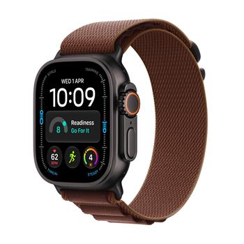 Apple Watch Ultra 4 GPS + Cellular 49mm Black Titanium Case with Burgundy Alpine Loop - M