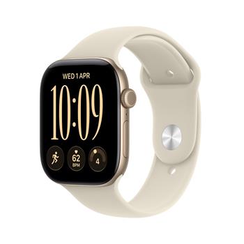 Apple Watch Series 12 GPS 42mm Light Gold Aluminium Case with Sand Sport Band - S/M