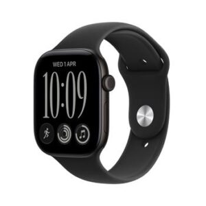 Apple Watch Series 12 GPS 46mm Black Aluminium Case with Black Sport Band - S/M