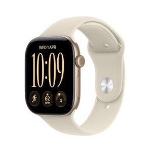 Apple Watch Series 12 GPS + Cellular 46mm Light Gold Aluminium Case with Sand Sport Band - M/L