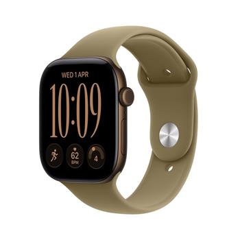 Apple Watch Series 12 GPS + Cellular 46mm Dark Bronze Aluminium Case with Olive Sport Band - M/L