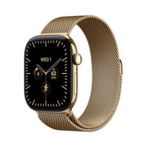 Apple Watch Series 12 GPS + Cellular 42mm Radiant Gold Titanium Case with Radiant Gold Milanese Loop