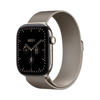 Apple Watch Series 12 GPS + Cellular 46mm Natural Titanium Case with Natural Milanese Loop - S/M
