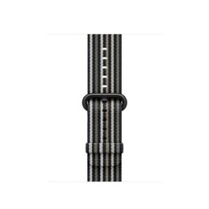 38mm Black Stripe Woven Nylon