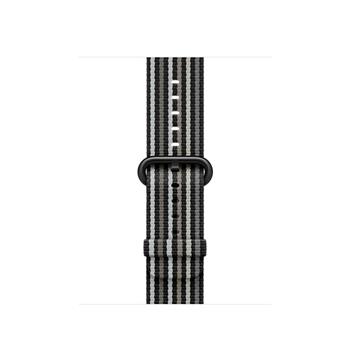 38mm Black Stripe Woven Nylon
