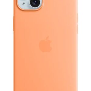 Apple iPhone 15 Plus Silicone Case with MagSafe - Orange Sorbet