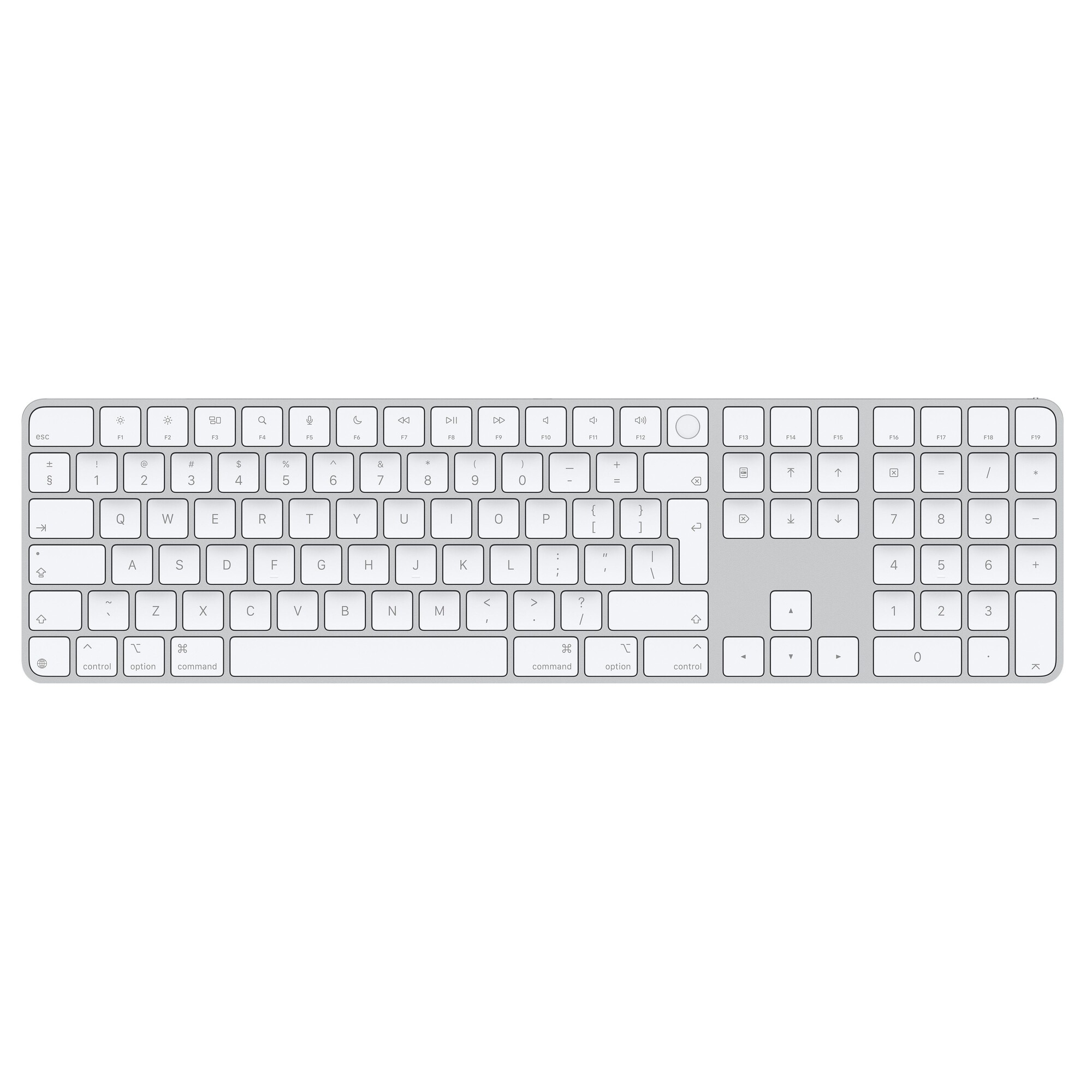 Apple Magic Keyboard with Touch ID and Numeric Keypad for Mac models with Apple silicon - International English - White Keys