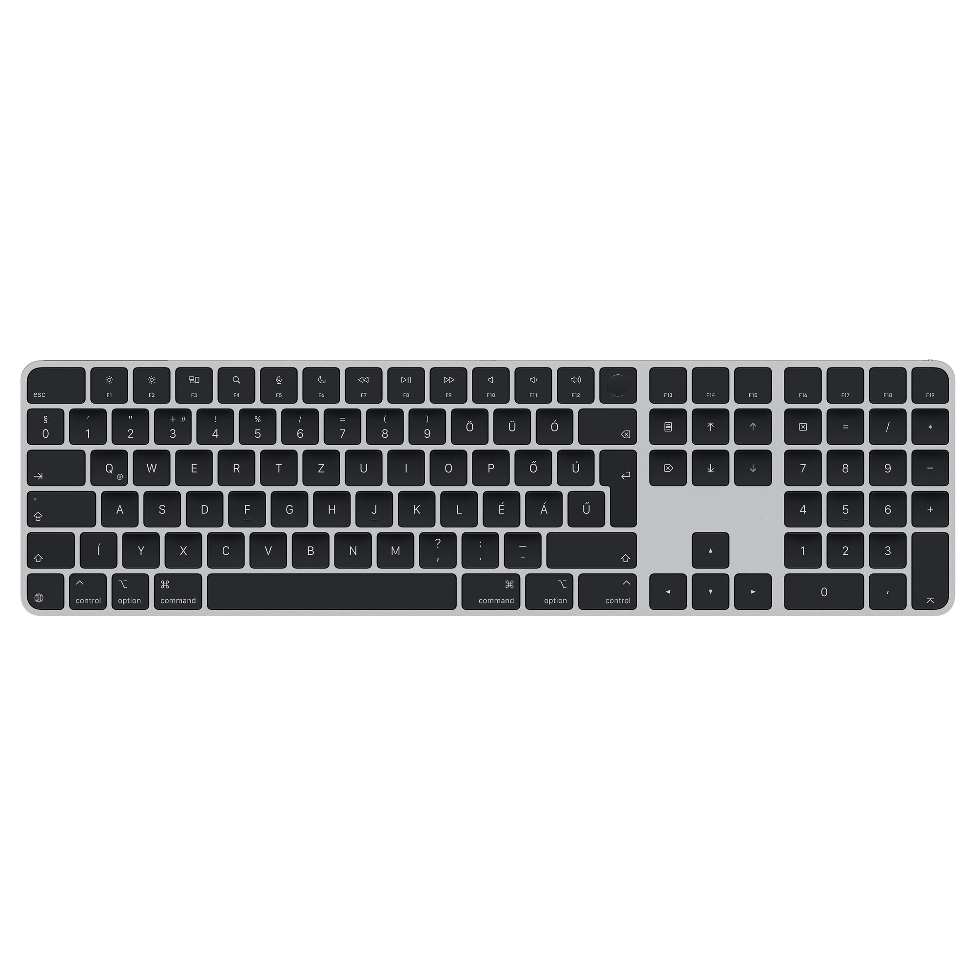 Apple Magic Keyboard with Touch ID and Numeric Keypad for Mac models with Apple silicon - Hungarian - Black Keys