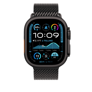 Apple Watch 49mm Black Titanium Milanese Loop - Medium