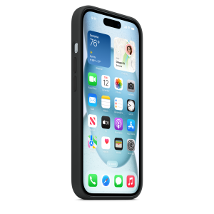 Apple iPhone 15 Silicone Case with MagSafe - Black