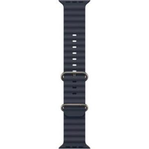 Apple Watch 49mm Navy Ocean Band - Natural Titanium Finish