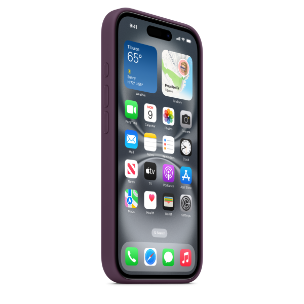 Apple iPhone 16 Silicone Case with MagSafe - Plum