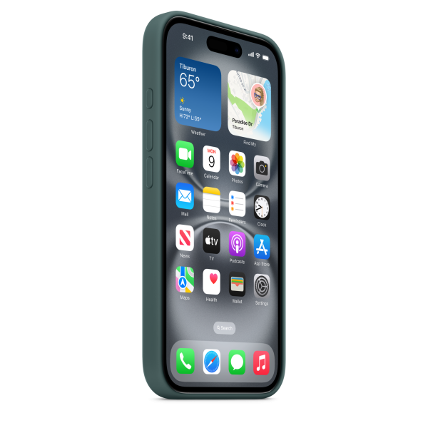 Apple iPhone 16 Silicone Case with MagSafe - Lake Green