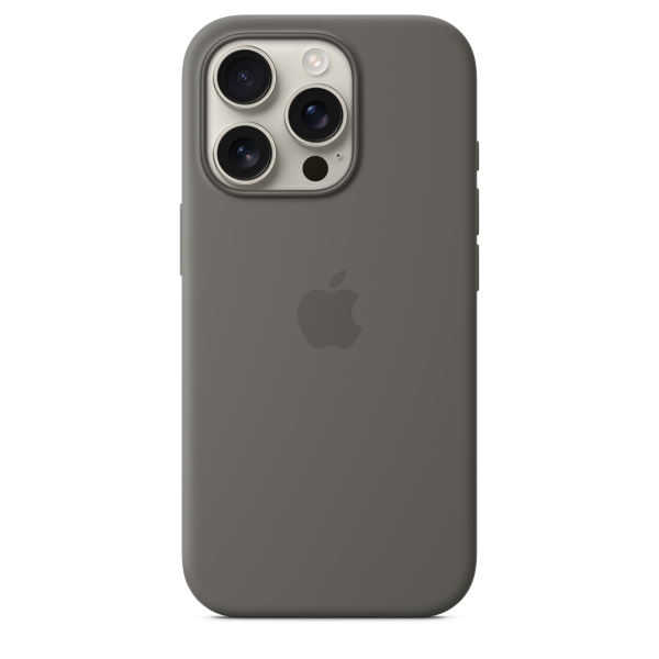 Apple iPhone 16 Pro Silicone Case with MagSafe - Stone Gray