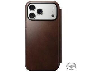 Nomad Modern Leather Folio, rustic brown (Horween) iPhone 17 Pro Max