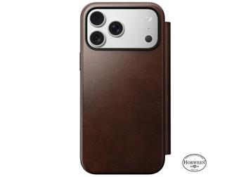 Nomad Modern Leather Folio, rustic brown (Horween) iPhone 17 Pro Max